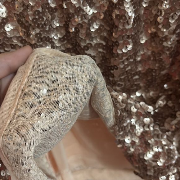 NWT Kayamiya glittery rose gold womens mini skirt - Picture 5 of 5